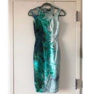 Karen Millen | Green Splatter-Print Dress